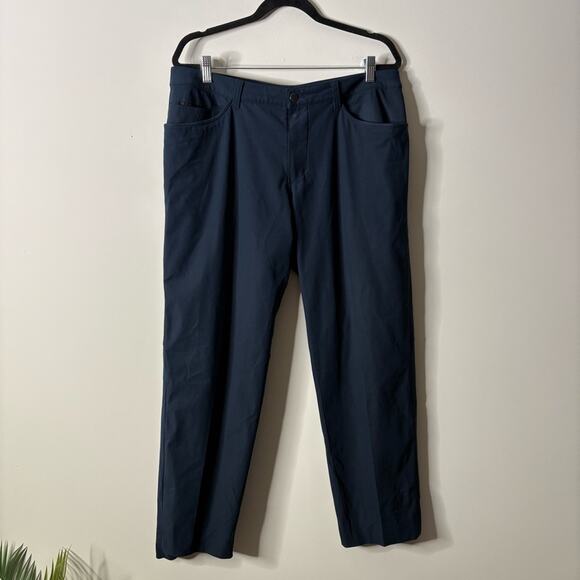 Lululemon Men’s ABC Classic Fit 5 Pocket Pant Warpstreme Navy Blue Size 36 - Picture 1 of 6